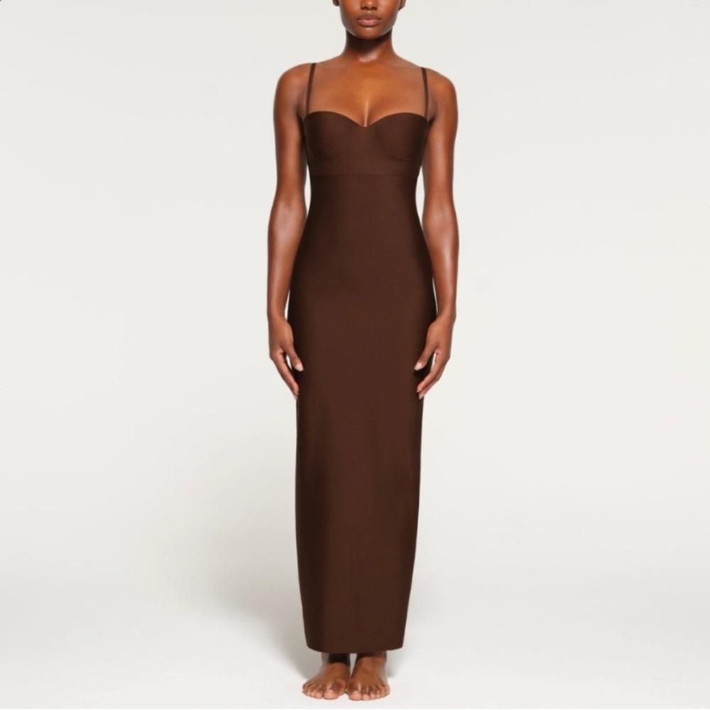 NWT Skims Body Molded Underwire Dress Cocoa/Brown Size Large